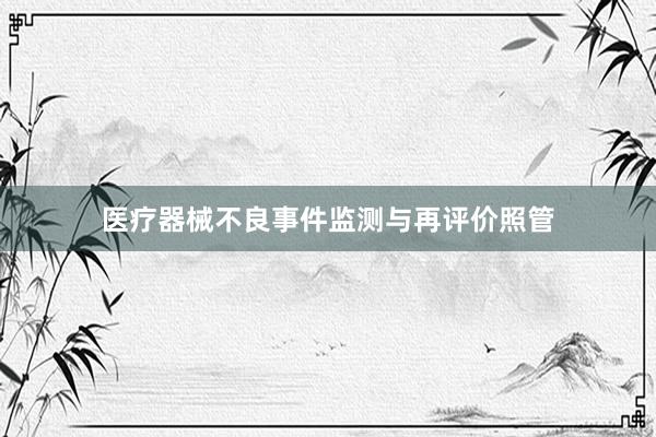 医疗器械不良事件监测与再评价照管